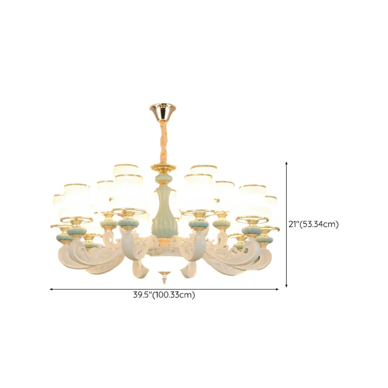 Vintage Elegant Adjustable Chandelier with Porcelain  Image - 25 | homeyfad