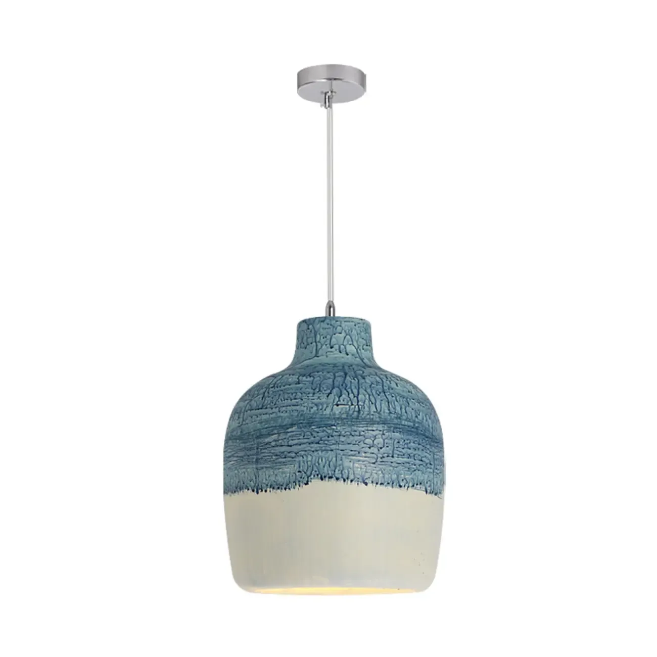 Nordic Black Half-Oval Gradient Pendant Lamp for Restaurant Image - 5