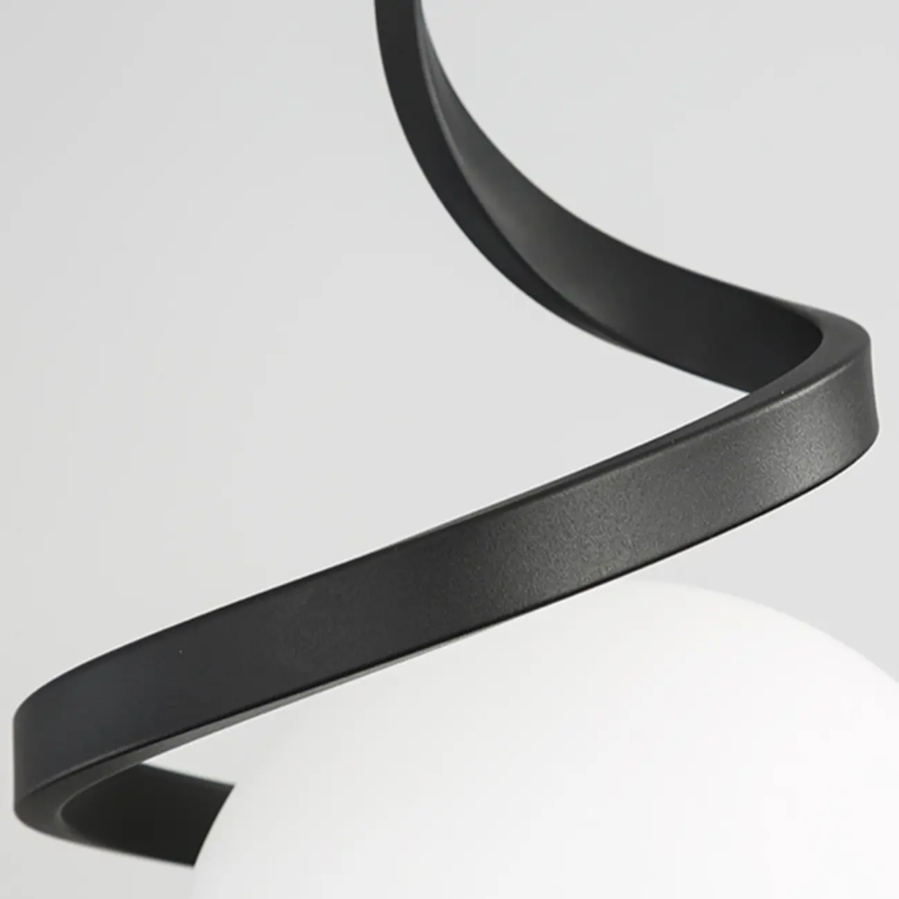 Designer White Ball Pendant Light with Metal Linear for Bedside Image - 13 | homeyfad