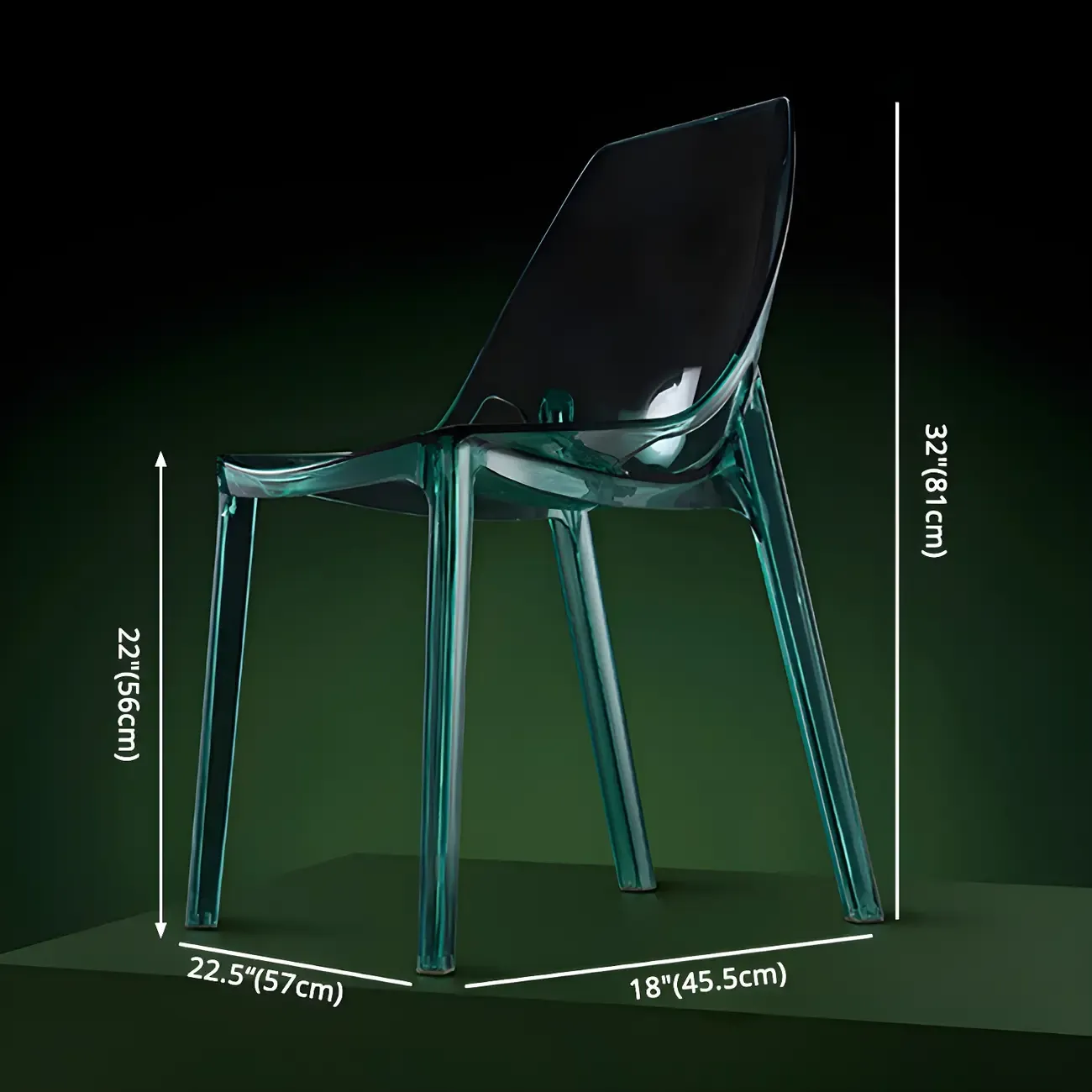 Plastic Dining Room Chair with Solid Back Transparent Side Chair Image - 17