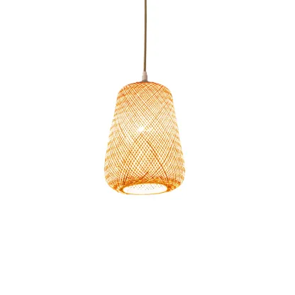 Japan Style Bamboo Lantern Pendant Lamp for Living Room Image - 5