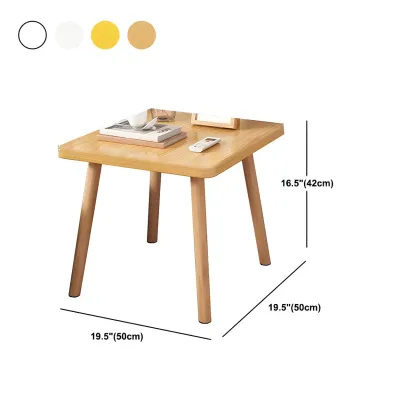 Contemporary Wood Small Round Bedside Table with Shelf Image - 13