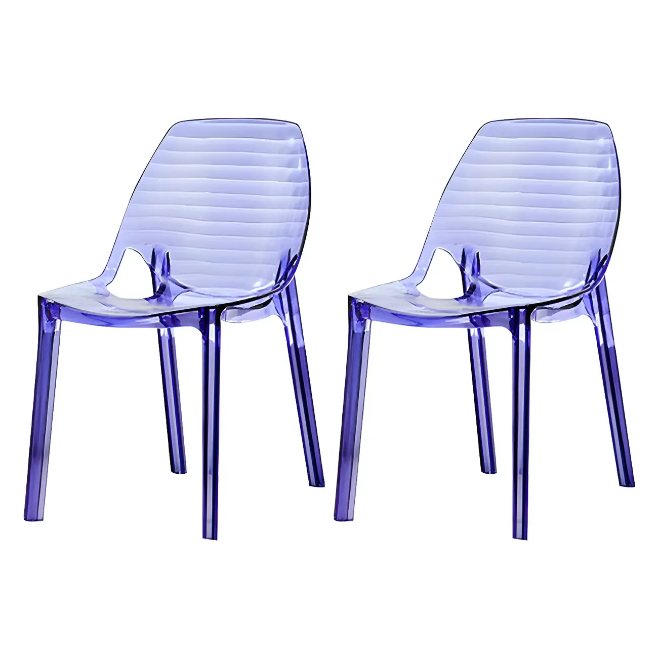 Plastic Dining Room Chair with Solid Back Transparent Side Chair Image - 20