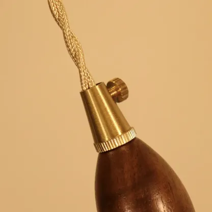 vintage green glass pleated led pendant light for bedroom Image - 11