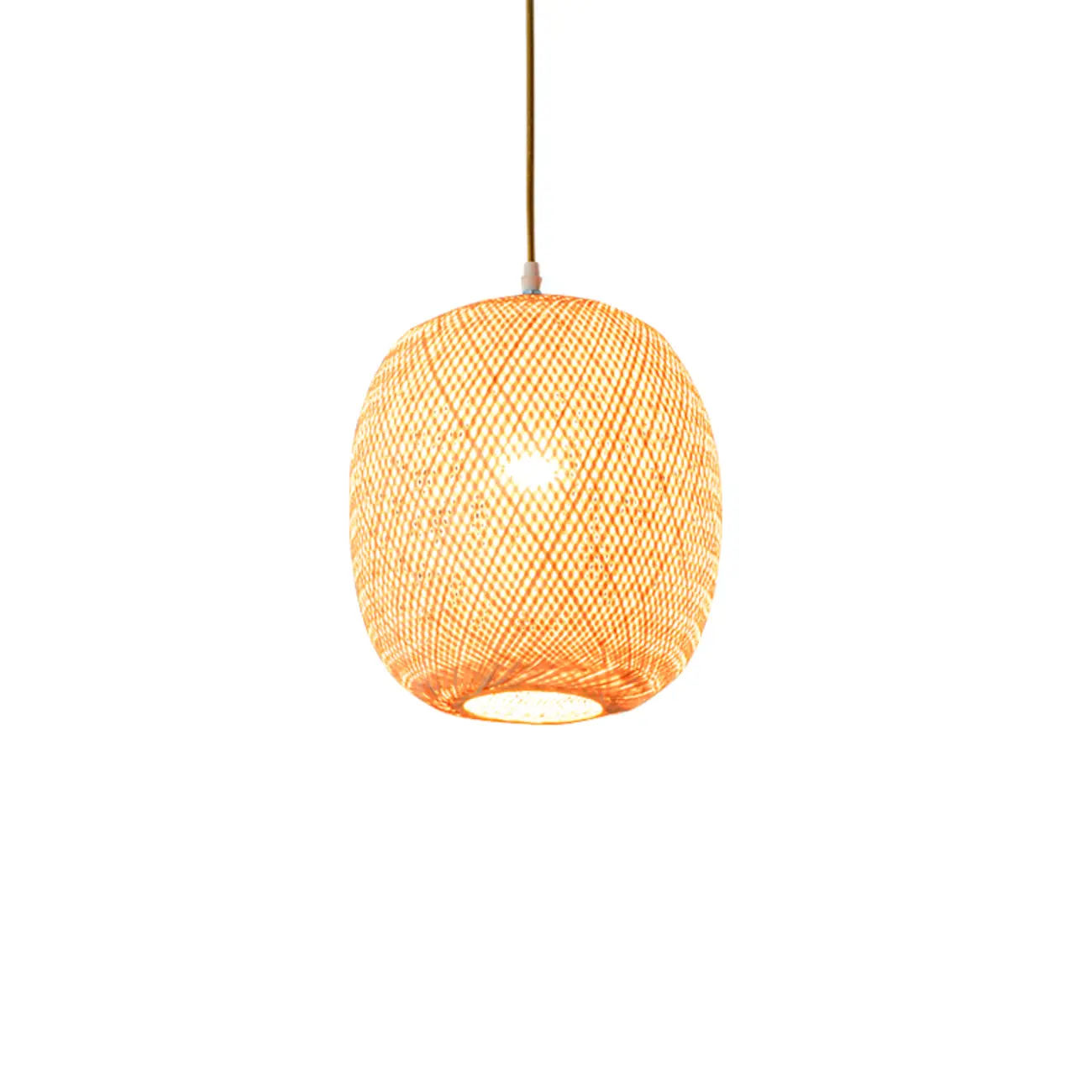 Japan Style Bamboo Lantern Pendant Lamp for Living Room Image - 8 | homeyfad