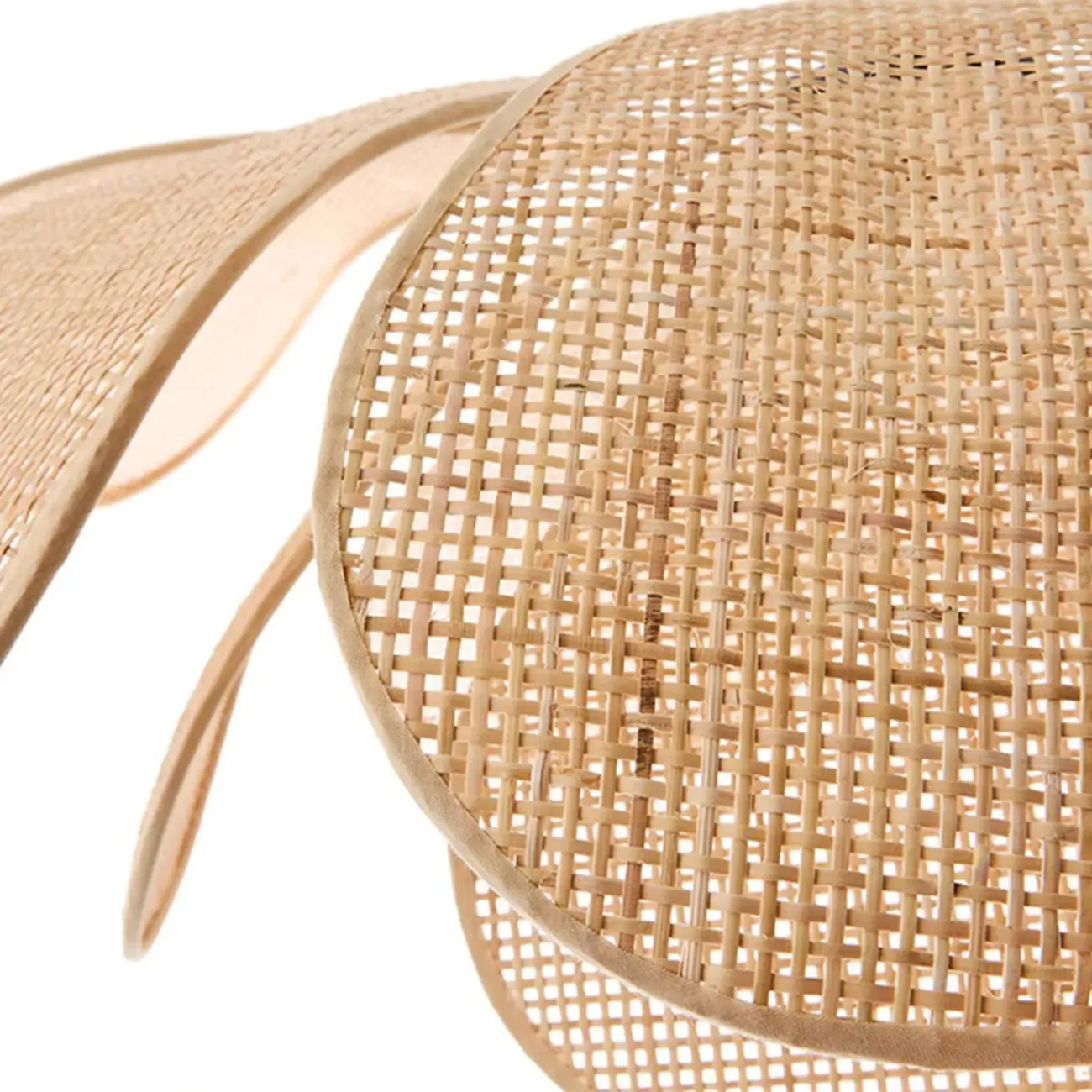 Designer handmade floral led pendant lamp with rattan petals for decor Image - 10