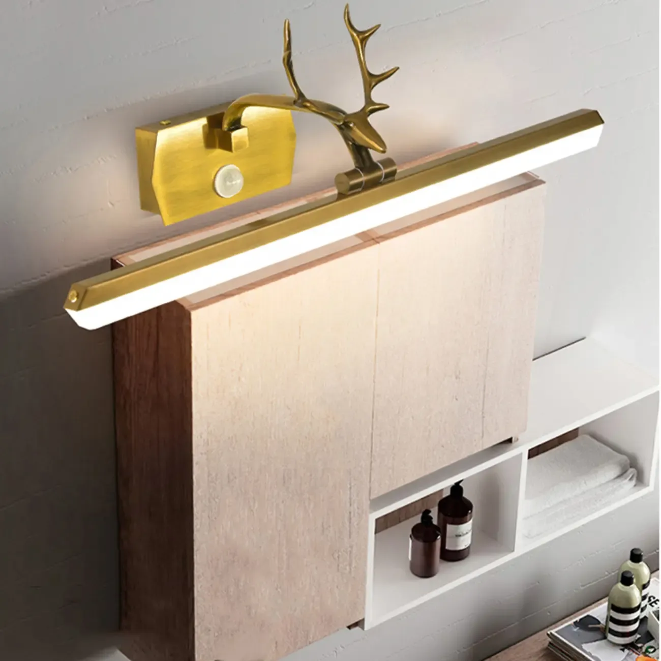 Black LED Wall-Mounted Vanity Lights with Sleek Design Image - 3
