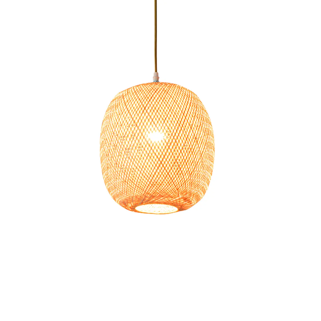 Japan Style Bamboo Lantern Pendant Lamp for Living Room Image - 9 | homeyfad