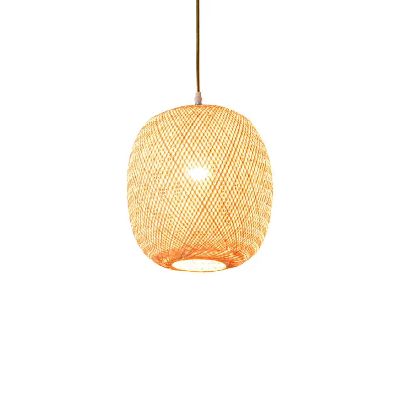 Japan Style Bamboo Lantern Pendant Lamp for Living Room Image - 9