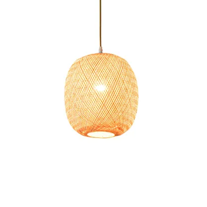 Japan Style Bamboo Lantern Pendant Lamp for Living Room Image - 9