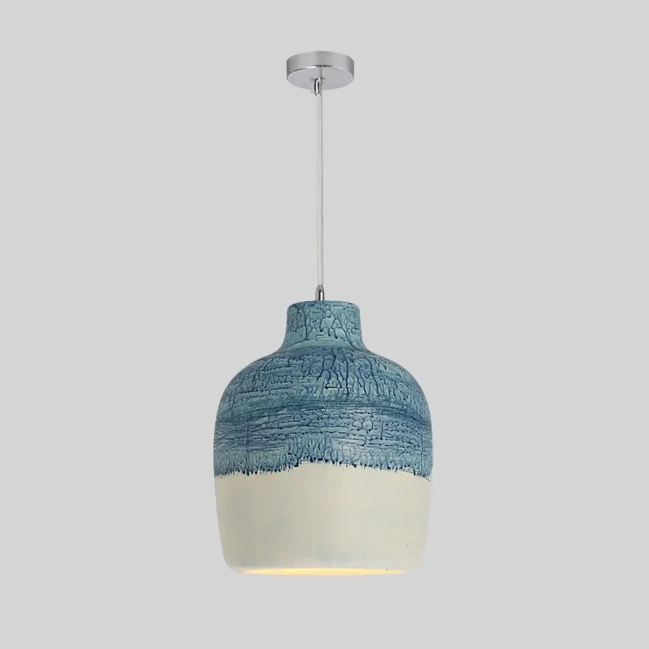 Nordic Black Half-Oval Gradient Pendant Lamp for Restaurant Image - 10