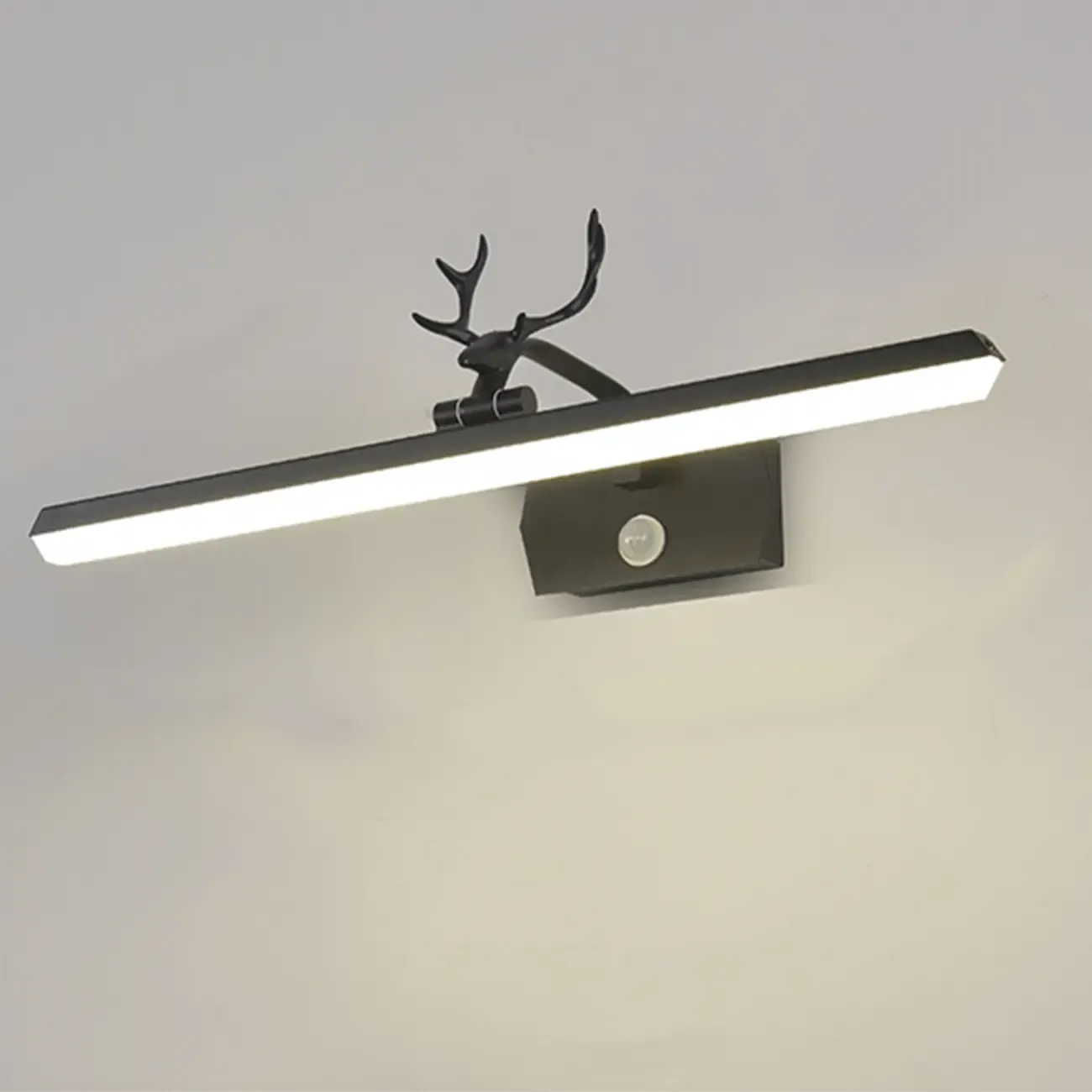 Black LED Wall-Mounted Vanity Lights with Sleek Design Image - 4