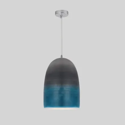 Nordic Black Half-Oval Gradient Pendant Lamp for Restaurant Image - 11