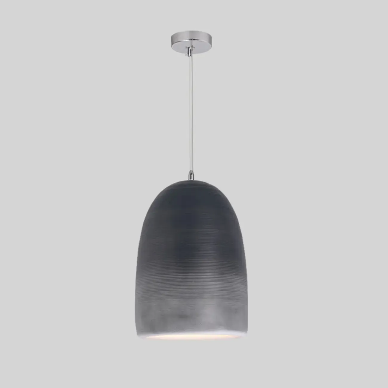 Nordic Black Half-Oval Gradient Pendant Lamp for Restaurant Image - 12