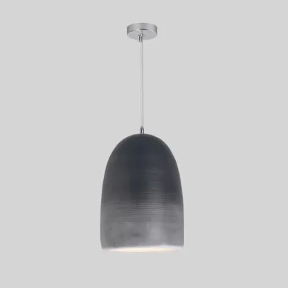Nordic Black Half-Oval Gradient Pendant Lamp for Restaurant Image - 12