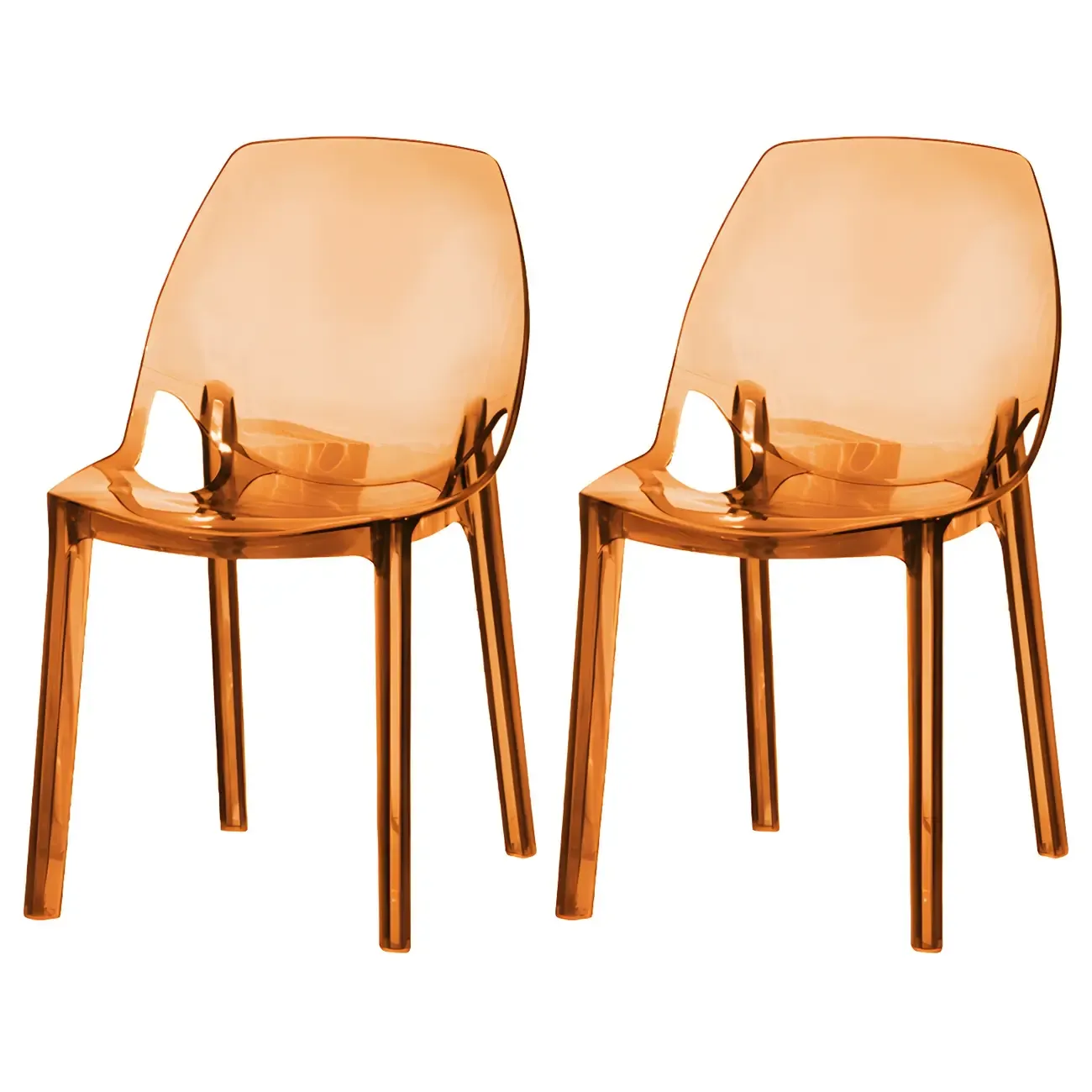 Plastic Dining Room Chair with Solid Back Transparent Side Chair Image - 25