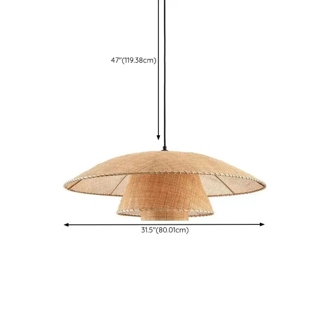 Designer handmade floral led pendant lamp with rattan petals for decor Image - 14