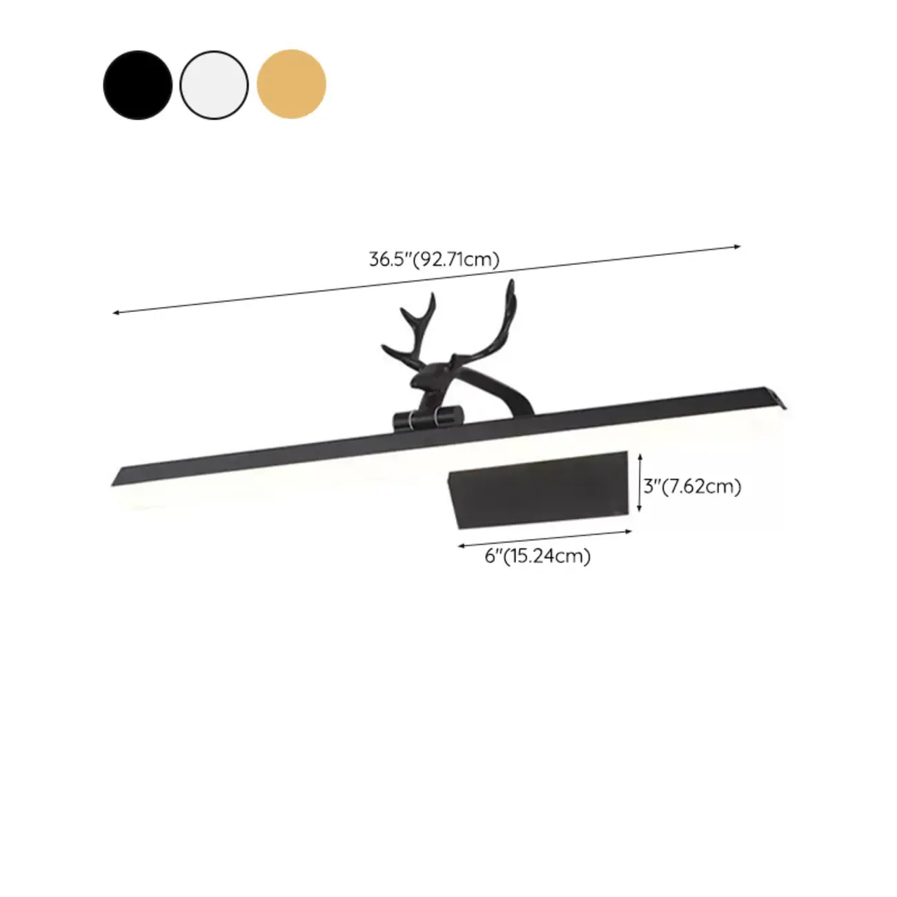 Black LED Wall-Mounted Vanity Lights with Sleek Design Image - 13