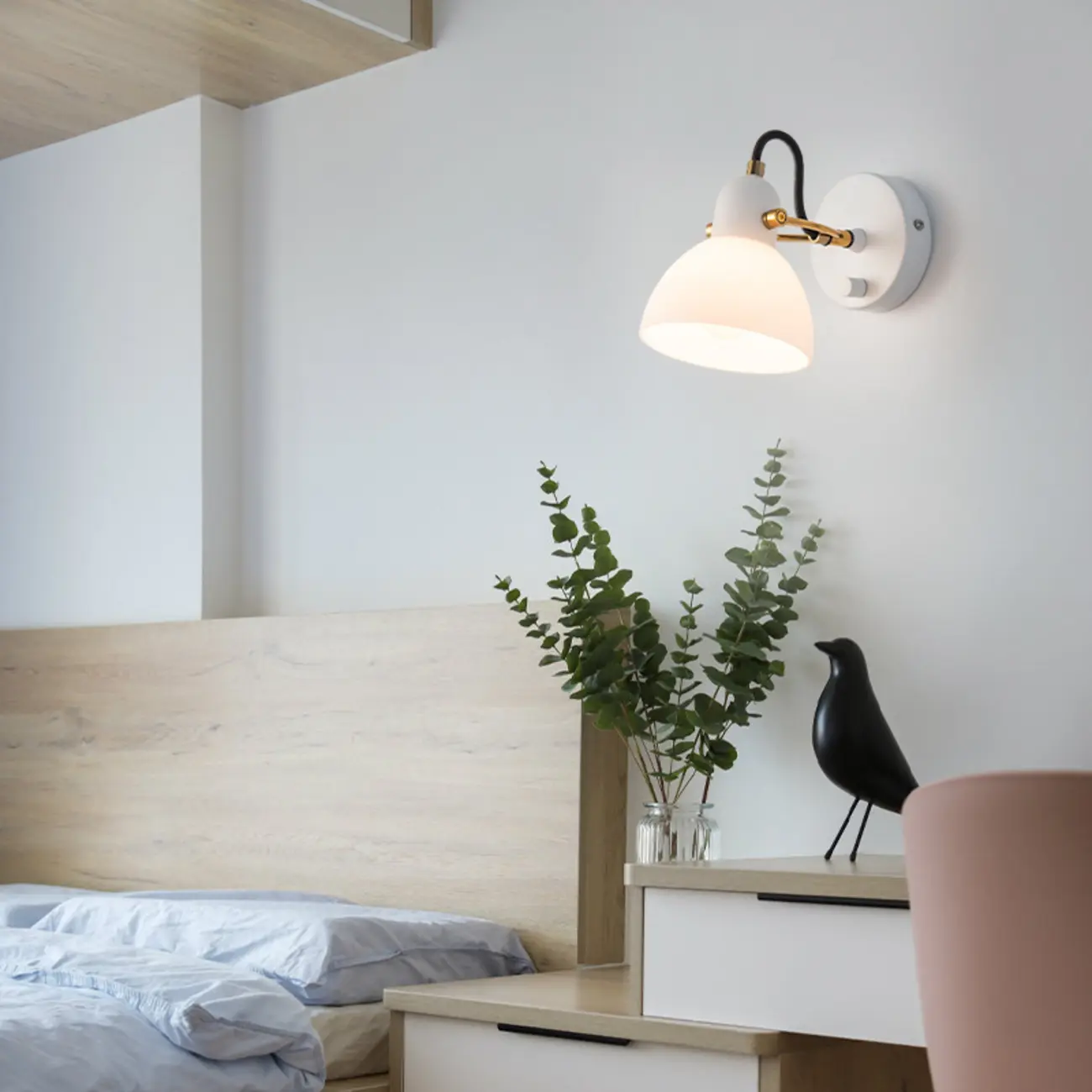 1-light Glass Dome Hemisphere Vanity Light for Bathroom Image - 2 | homeyfad