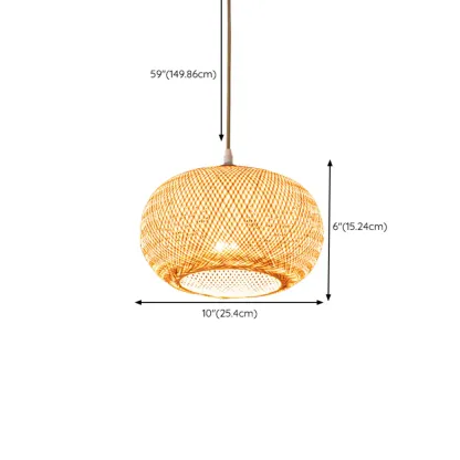 Japan Style Bamboo Lantern Pendant Lamp for Living Room #size