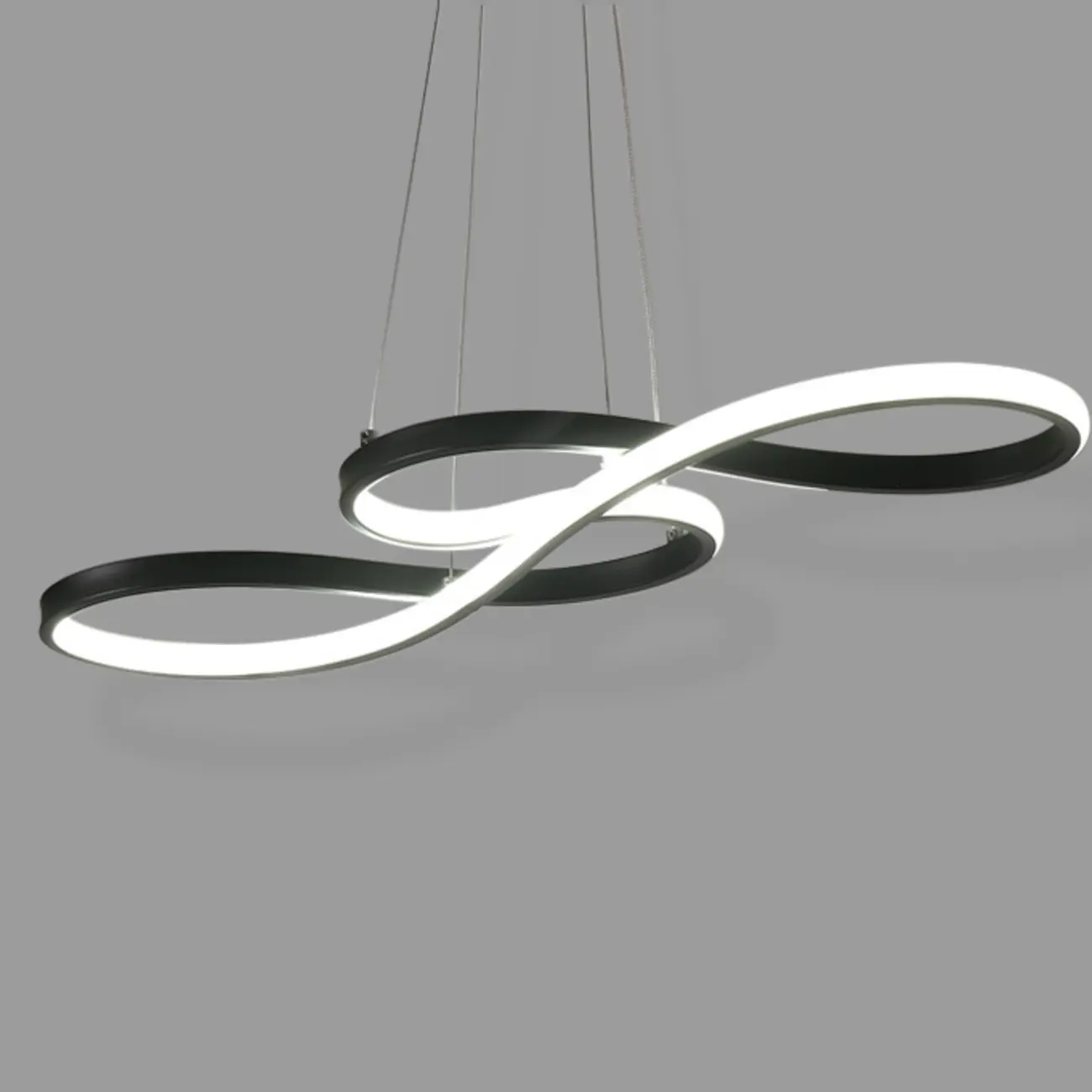 Modern White Linear LED Island Pendant Light with Multi Dimming Image - 2 | homeyfad