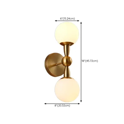 Medieval Vanity Mirror Light with Globe White Glass Shade  Image - 30