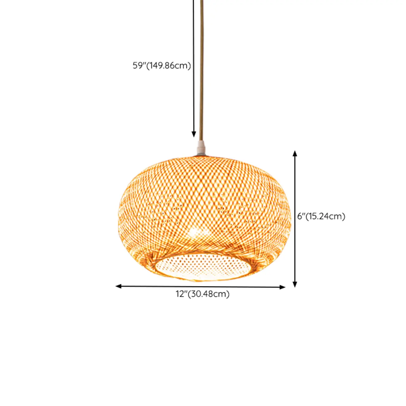 Japan Style Bamboo Lantern Pendant Lamp for Living Room Image - 19 | homeyfad