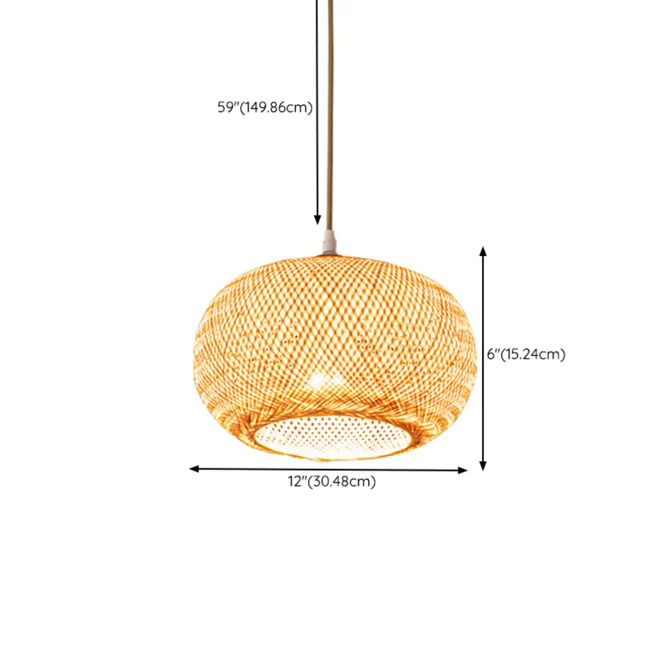 Japan Style Bamboo Lantern Pendant Lamp for Living Room Image - 19
