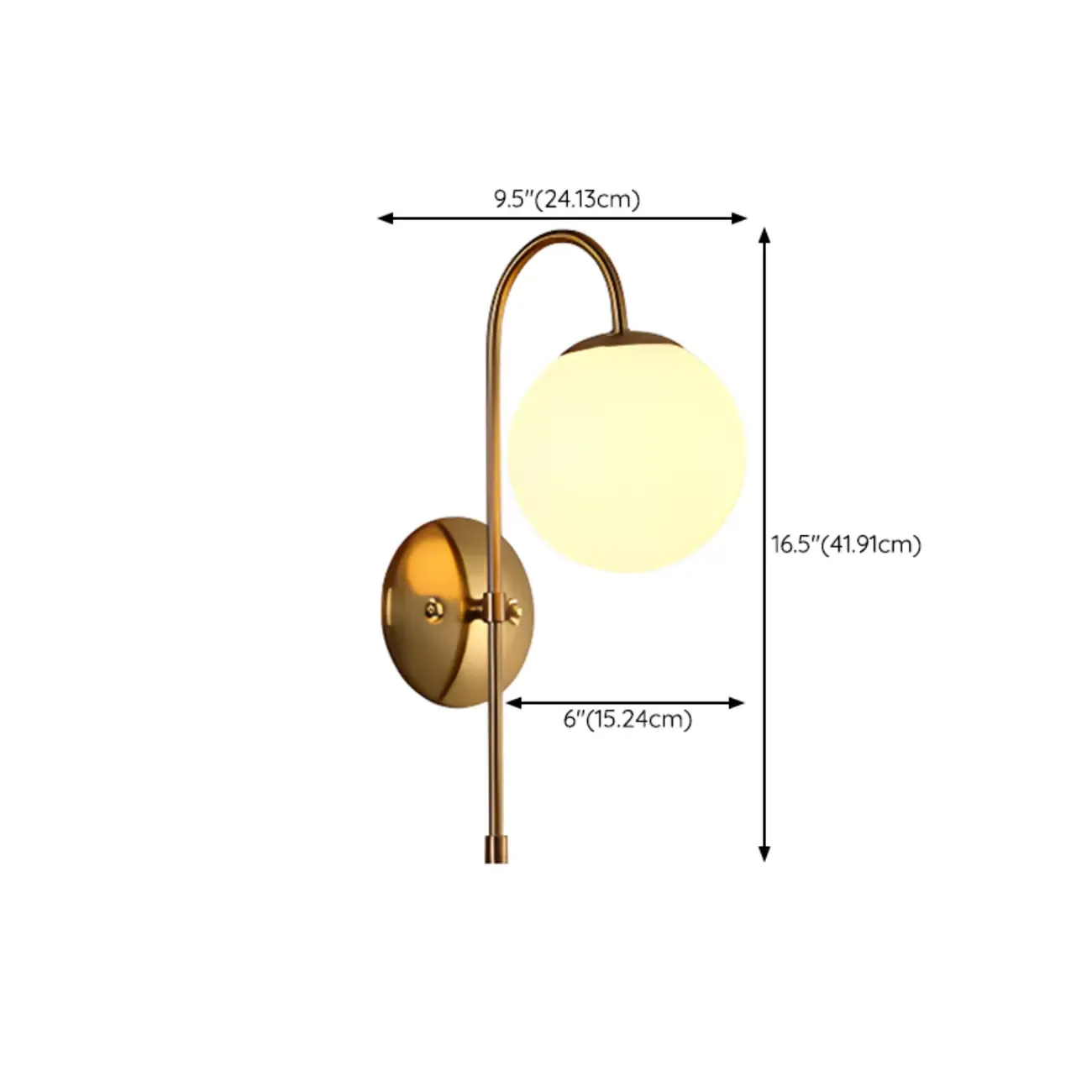 Medieval Vanity Mirror Light with Globe White Glass Shade Image - 31