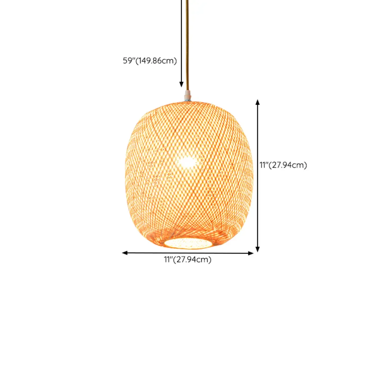 Japan Style Bamboo Lantern Pendant Lamp for Living Room Image - 21