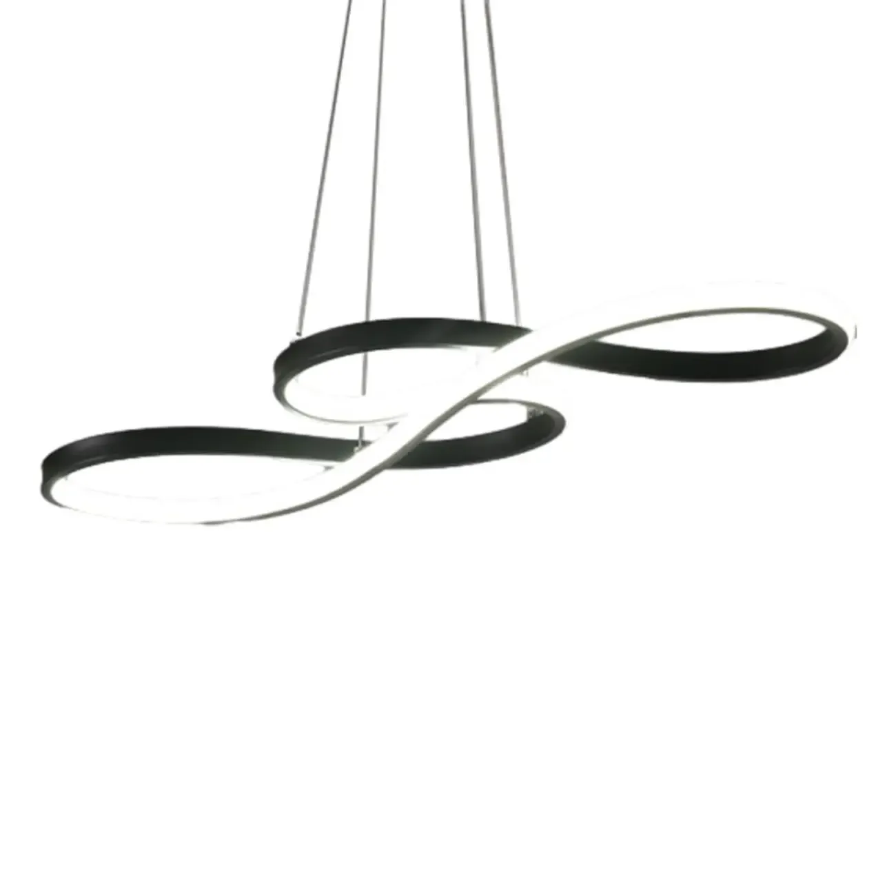 Modern White Linear LED Island Pendant Light with Multi Dimming Image - 7
