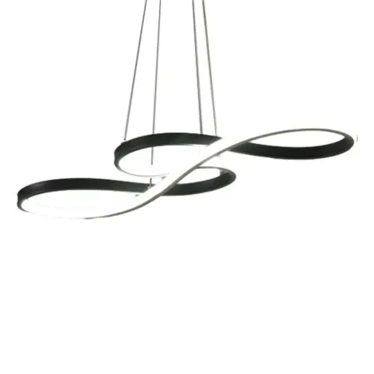Modern White Linear LED Island Pendant Light with Multi Dimming Image - 7