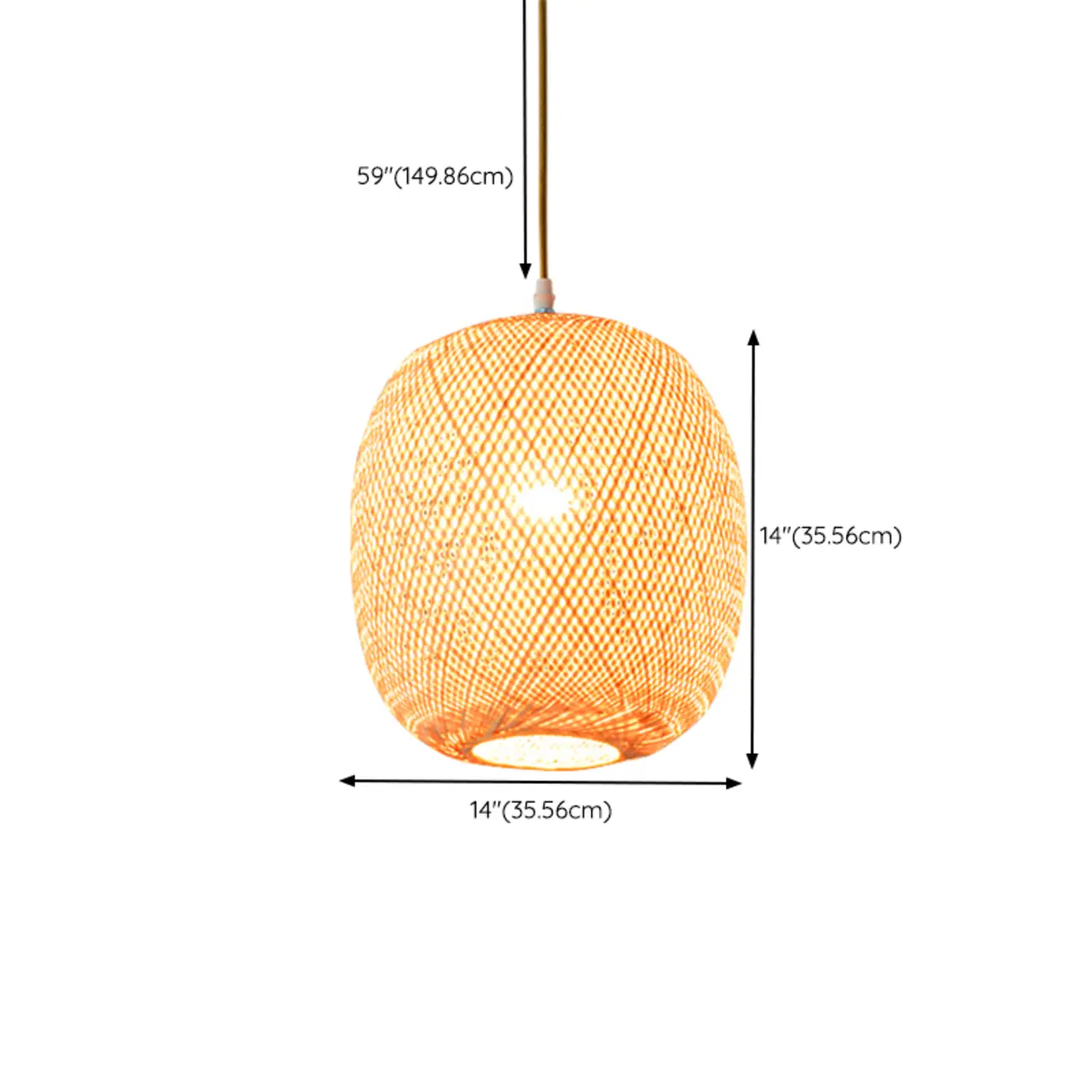 Japan Style Bamboo Lantern Pendant Lamp for Living Room Image - 22 | homeyfad