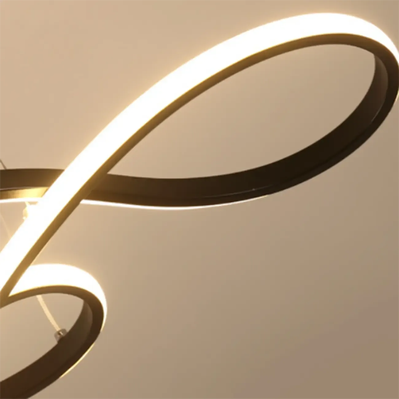 Modern White Linear LED Island Pendant Light with Multi Dimming Image - 8