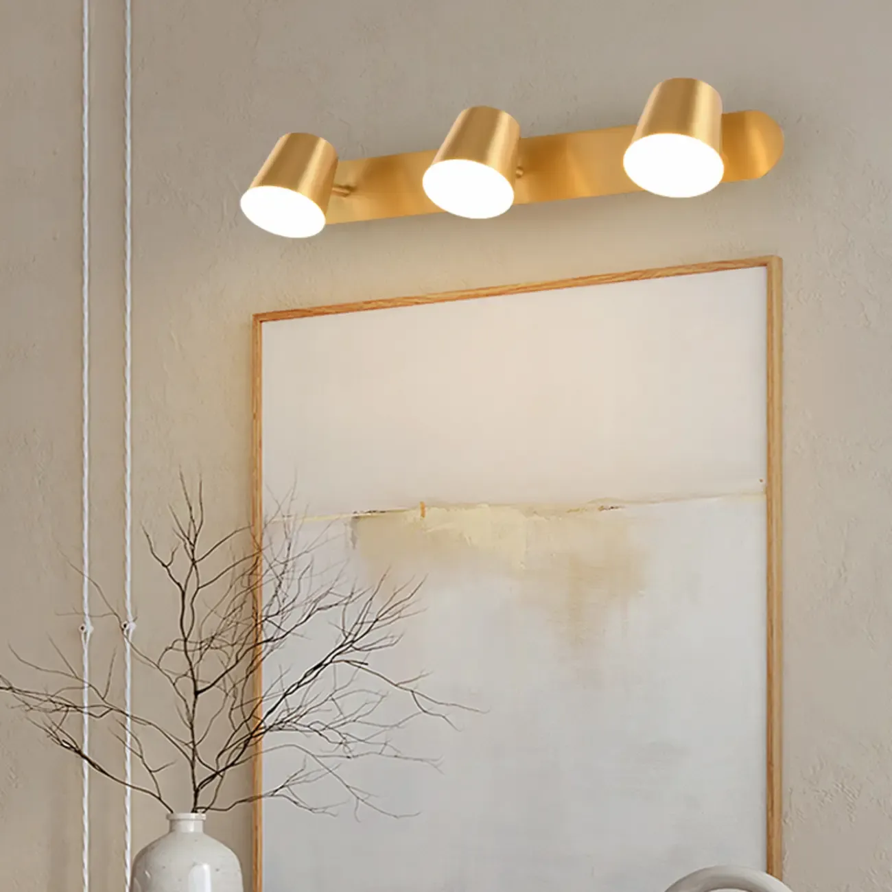 Bathroom Modern Vanity Light with Metal Lampshade Image - 1