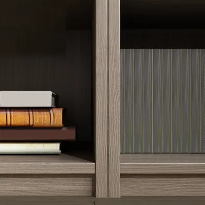 75" Modern Wood Bookshelf with Cabinet and Drawers Image - 5