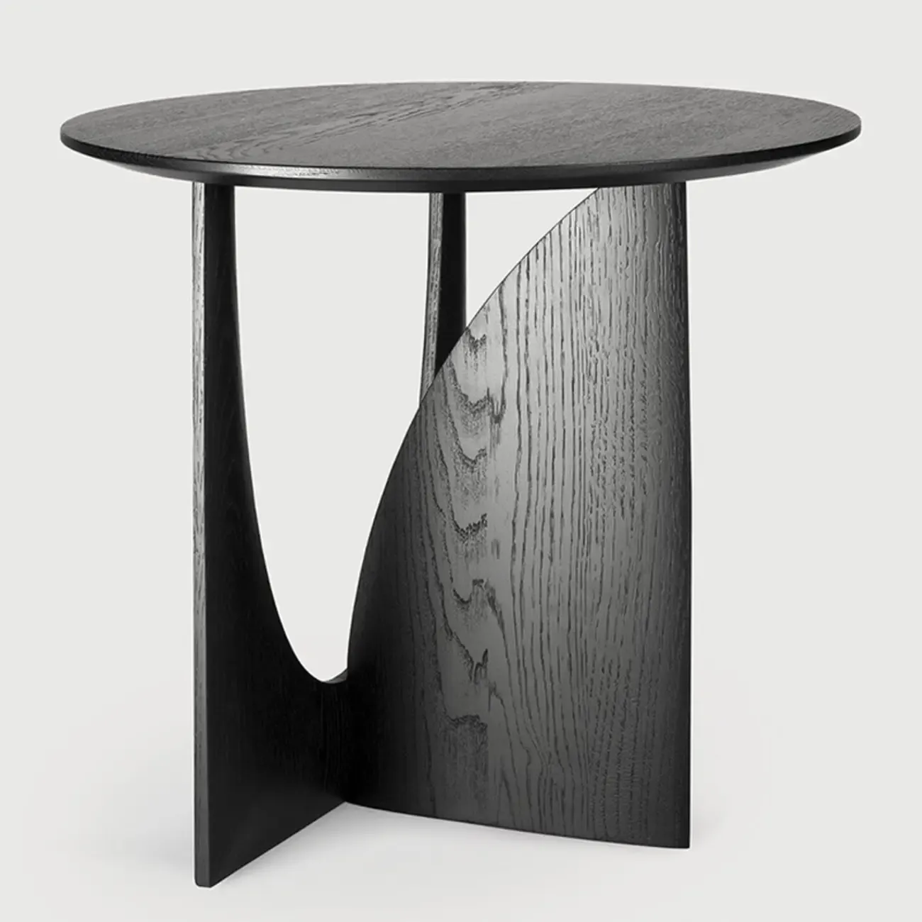 20-inch Natural Wood Round Side Table for Living Room Image - 5