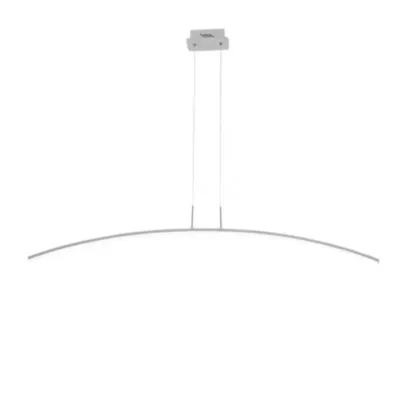 Black Linear Silica Gel Island Pendant Light Arch Shaped LED Image - 3