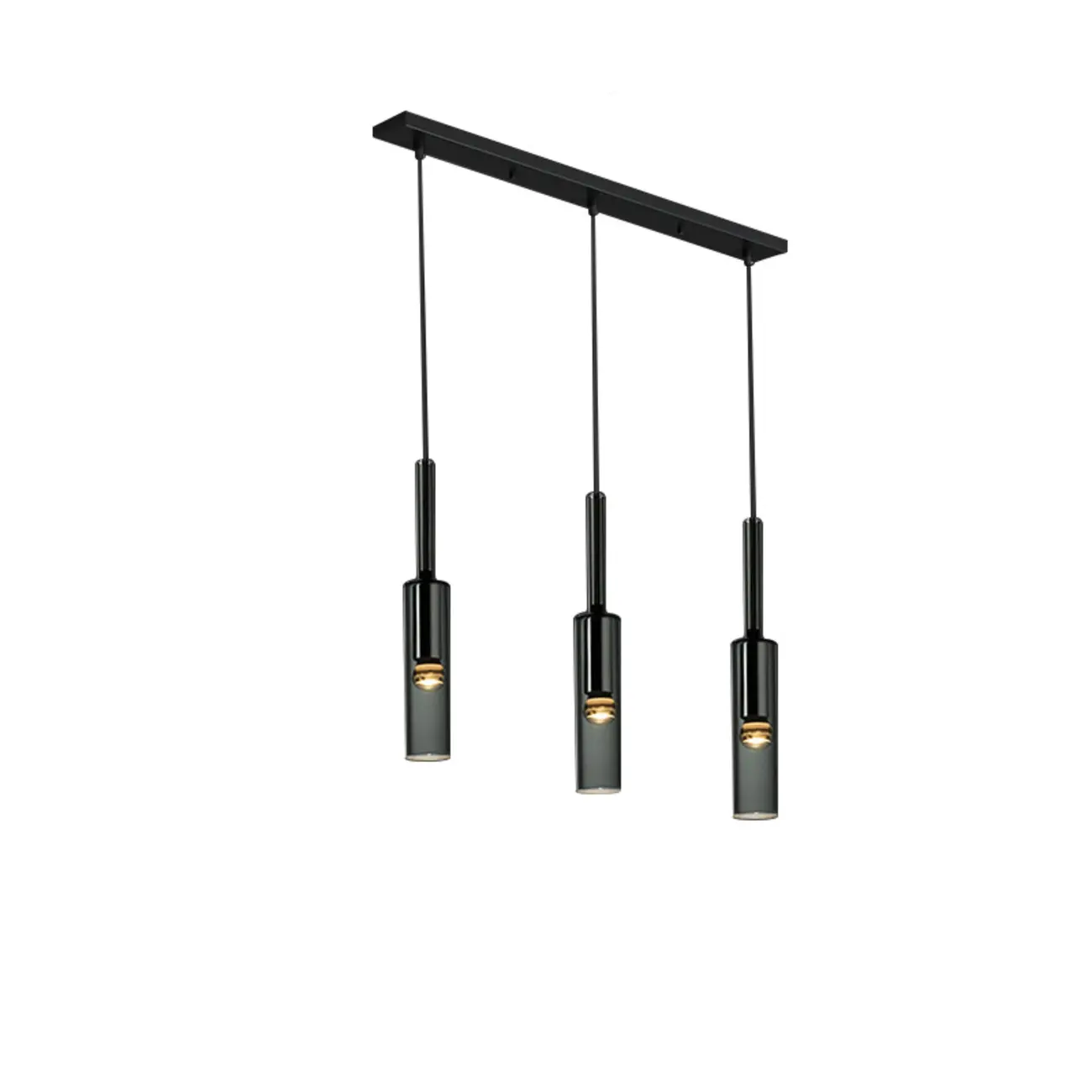 Glass Island Pendant Light Cylindrical Shape in Grey for Kitchen  Image - 5 | homeyfad