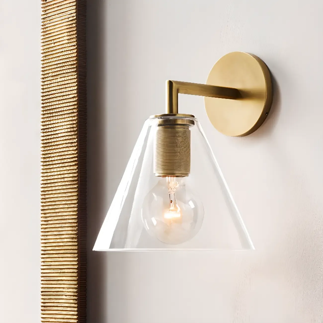 Versatile Bathroom Mini Vanity Light with Clear Glass Shade Image - 4