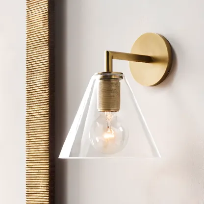 Versatile Bathroom Mini Vanity Light with Clear Glass Shade Image - 4