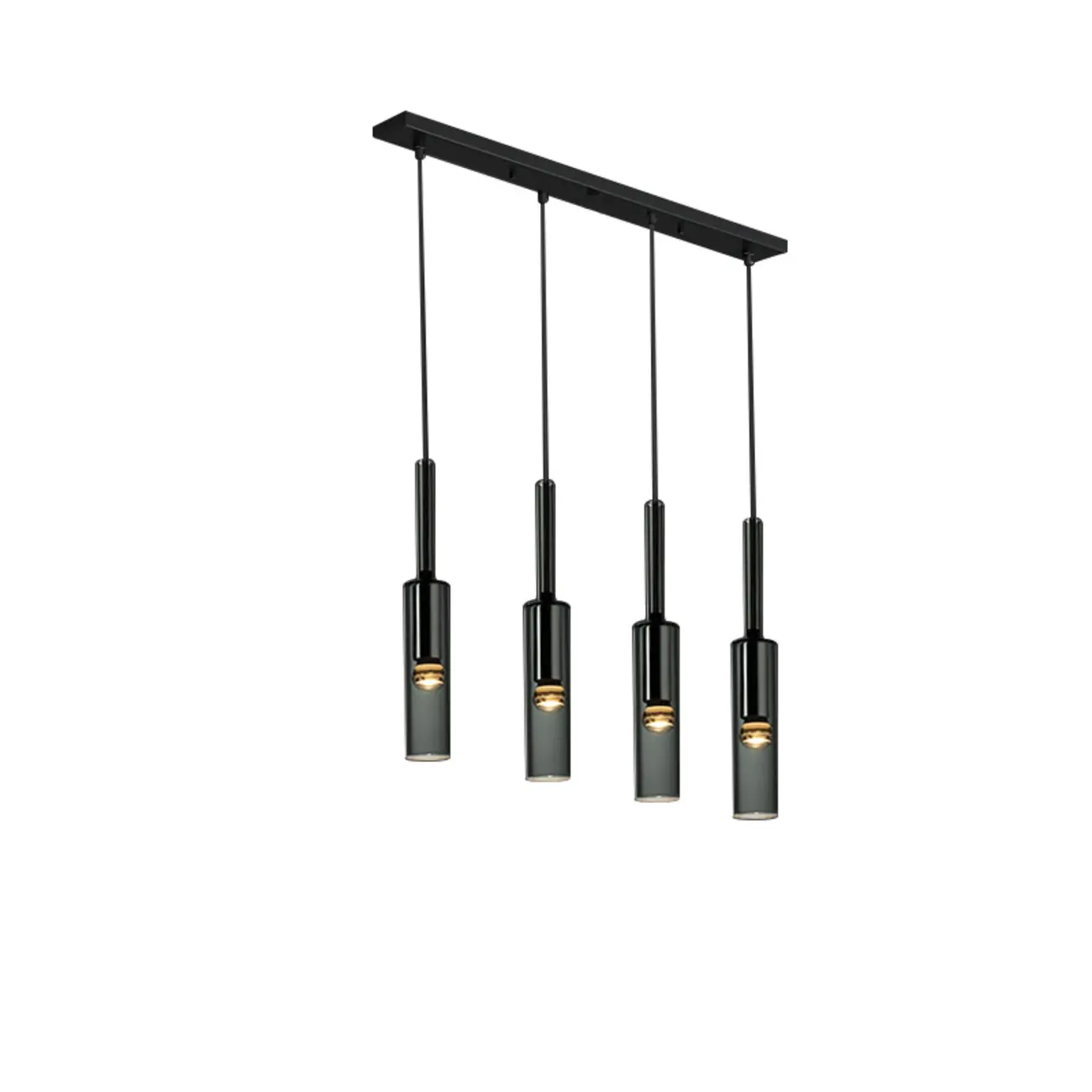 Glass Island Pendant Light Cylindrical Shape in Grey for Kitchen  Image - 6 | homeyfad