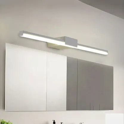Modern Simple Linear Vanity Wall Lights with Acrylic Shade Image - 1