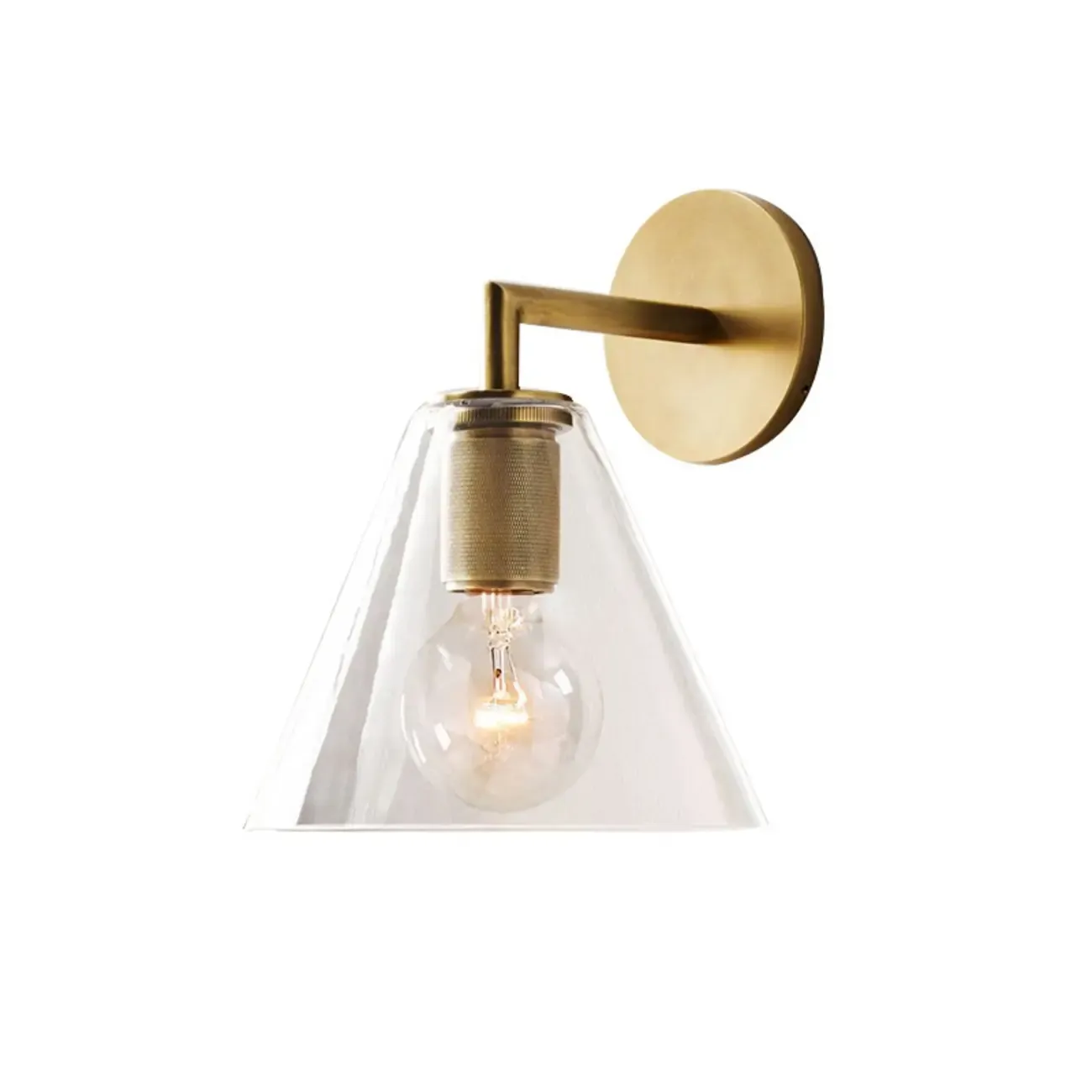Versatile Bathroom Mini Vanity Light with Clear Glass Shade Image - 5