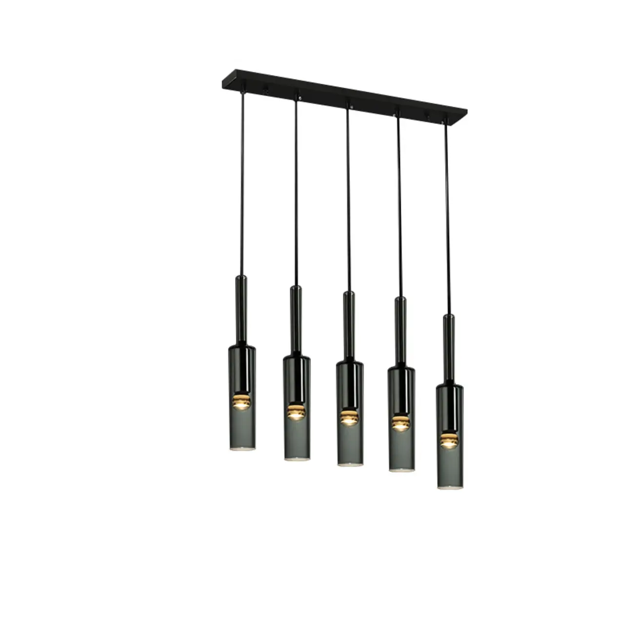 Glass Island Pendant Light Cylindrical Shape in Grey for Kitchen  Image - 7 | homeyfad