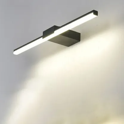 Modern Simple Linear Vanity Wall Lights with Acrylic Shade Image - 2