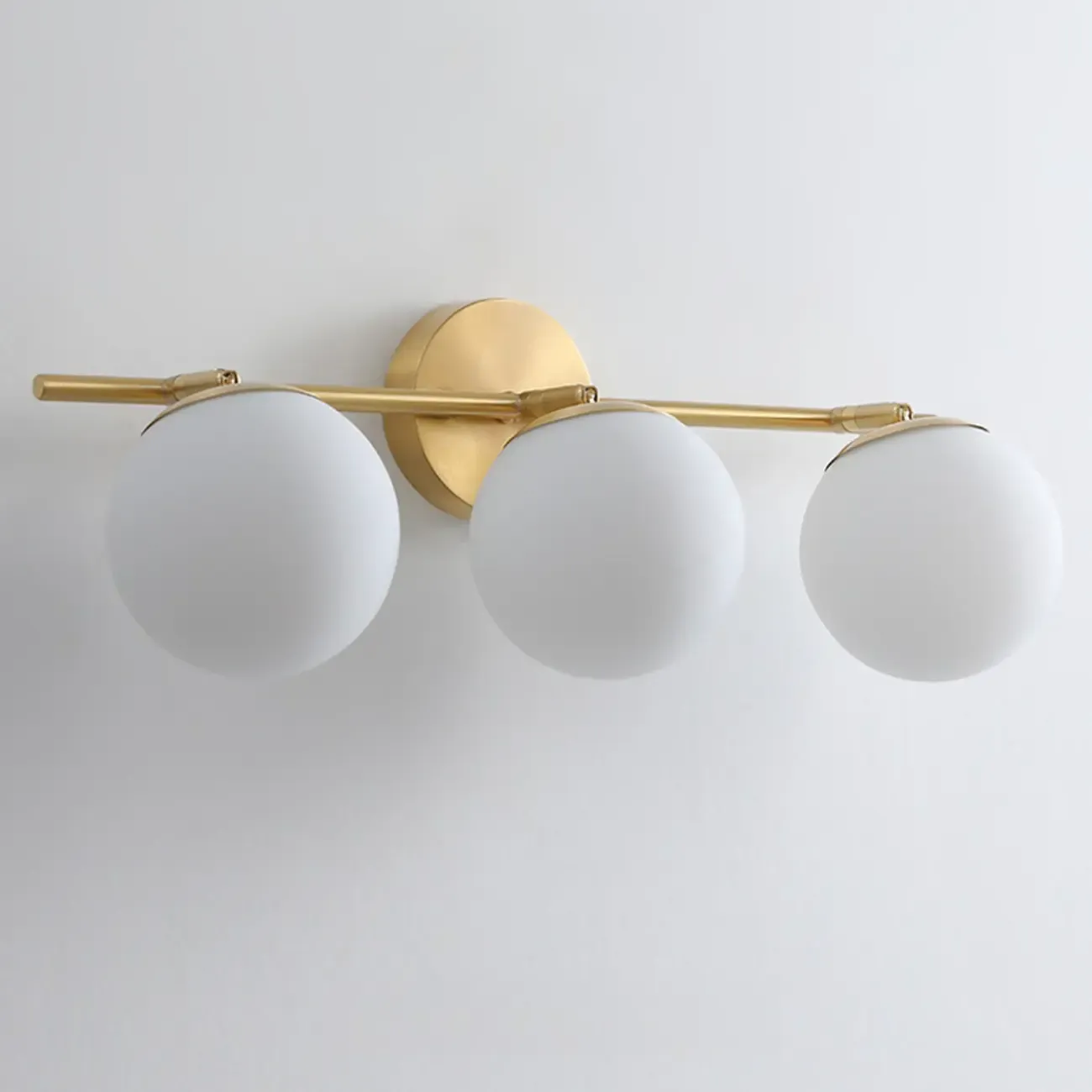 Sphere Bathroom Vanity wall Light with Metal Support Frame Image - 4