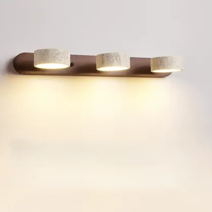 Simplistic Geometric Vanity Wall Light with Beige LampShade  Image - 6