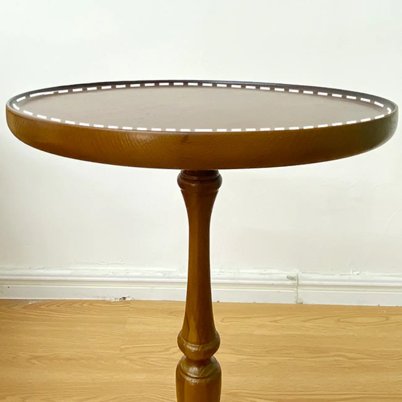  Orbicular Tray Top Wooden Side Table Image - 4 | homeyfad