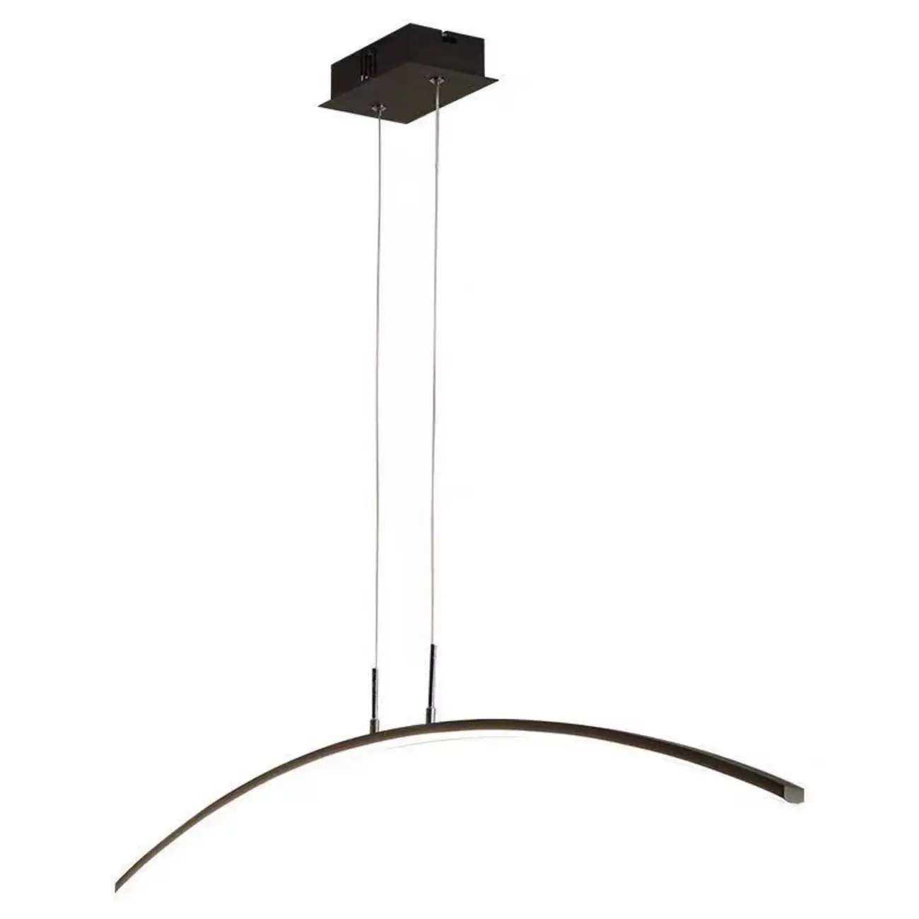 Black Linear Silica Gel Island Pendant Light Arch Shaped LED Image - 7 | homeyfad